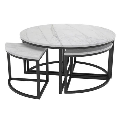 4+1 Round Pizza Coffee Table