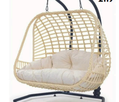 Columpio doble de ratán