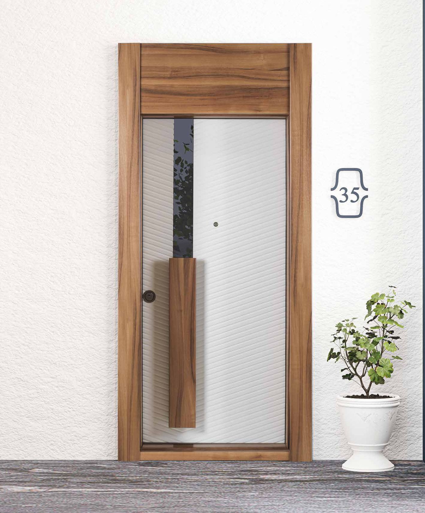 Puerta de acero con henna